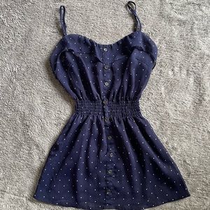 DYNAMITE: Blue Polka Dot Top